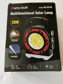Multi-Functional Solar Lamp LED Tent Light Flashlight USB