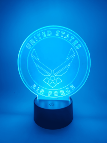Air Force LED Accent Light | USAF Desk Lamp or Night Light