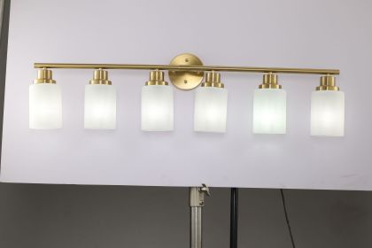 6-Light Golden Bathroom Vanity Light Fixture