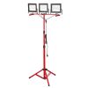 LED Work Light with Stand, 21000 Lumens, Three-Head Portable Camping Light with Individual Switch, Tripod Stand, 10.83 ft Power Cord