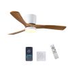 52 inch White Wood Ceiling Fans with Lights