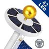42 LED Solar Flagpole Light Umbrella Light
