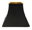 Slant Square Bell Hardback Lampshade, Black (with gold lining)