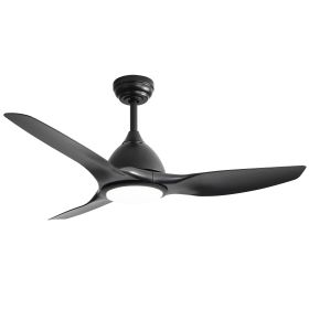 52 Inch Modern Ceiling Fan with 22W LED Light, 3 ABS Fan Blades
