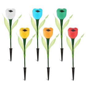 6 Pcs Solar Garden Tulip Flower Light Outdoor