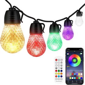 52.5FT Colorful Outdoor String Lights