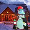 5.9FT Christmas Inflatable Outdoor Decoration Snowman Penguin