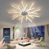 36In Ceiling Fan with Lights Dimmable LED