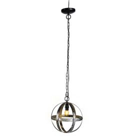 Metal Chandelier, Hanging Light Fixture with Adjustable Chain, Bulb Not Included