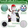 5.9FT Christmas Inflatable Outdoor Decoration Snowman Penguin