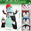 5.9FT Christmas Inflatable Outdoor Decoration Snowman Penguin