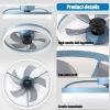 Ceiling Fans with Lights Dimmable LED (Blue)