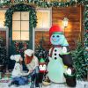 5.9FT Christmas Inflatable Outdoor Decoration Snowman Penguin