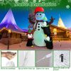 5.9FT Christmas Inflatable Outdoor Decoration Snowman Penguin