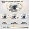 Ceiling Fans with Lights Dimmable LED (Blue)