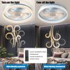 Ceiling Fans with Lights Dimmable LED (Blue)