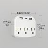 1pc Mini Outlet Extender; USB Wall Charger; 3-Outlet Surge Protector Power Strip