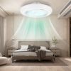 17.71in LED Ceiling Fan with Light Round Pendant
