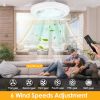 17.71in LED Ceiling Fan with Light Round Pendant