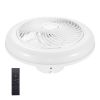 17.71in LED Ceiling Fan with Light Round Pendant