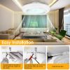 17.71in LED Ceiling Fan with Light Round Pendant