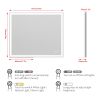 30x36 inch LED Bathroom Vanity Mirror Anti-Fog Touch Switch with Memory