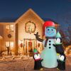 5.9FT Christmas Inflatable Outdoor Decoration Snowman Penguin