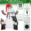 5.9FT Christmas Inflatable Outdoor Decoration Snowman Penguin