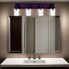 Bathroom Vanity Light Fixture 4 Light Oil Rubbed Bronze Metal with Clear Glass Shade