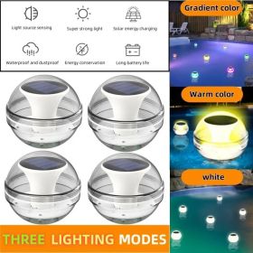 Swimming Pool Lights Solar Floating Light With Multi-Color LED Waterproof Outdoor Garden Lights 6pcs,IPX7 Waterproof Rechargeable Color Changing Led G (Option: 4PCS)