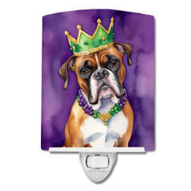 Boxer Ceramic Night Light (Color: Boxer King of Mardi Gras-198453428486)
