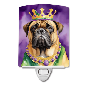 Bullmastiff Ceramic Night Light (Color: Bullmastiff King of Mardi Gras-198453428561)