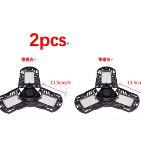 High Intensity Deformable Garage and Warehouse LED Industrial Lighting Fixture (Option: White 60W sensor 2pcs)