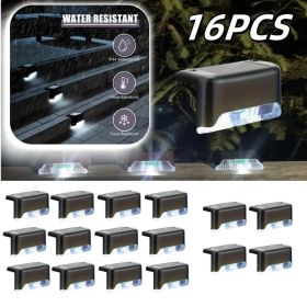 8/16/32 Solar Outdoor Deck Lights, Garden Lights, Atmosphere Lights, LED Walk Lights, Light Source Control, Suitable For Balconies, Terraces, Stair Fe (Option: white)