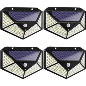 Aolyty Solar Lights Outdoor, Motion Sensor Wall Light 3 Lighting Modes IP65 Waterproof LED Solar Security Lights Four Side Inllumination 2-Pack For Ga (Option: 4PCS)