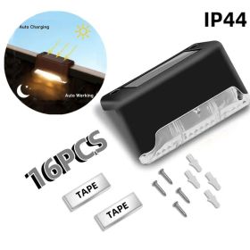 16/32PCS Solar Outdoor Light, Spring Camping Outdoor Light, Outdoor LED Step Light, Solar Charging, Suitable For Balconies, Terraces, Stairs, Fences, (Option: white)