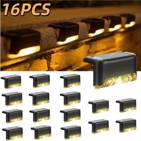 8/16/32 Solar Outdoor Deck Lights, Garden Lights, Atmosphere Lights, LED Walk Lights, Light Source Control, Suitable For Balconies, Terraces, Stair Fe (Option: Warmcolour)