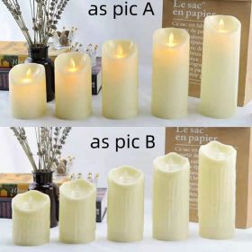 Flameless Flickering LED Candles (Color: as pic B, size: 7.5*15cm)