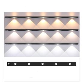 Rechargeable Cat's Eye Hill Corrugated Light Strip (Color: Black, size: 30cm)