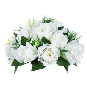 Gold/ Silver Flowers Vases Candle Rack Stand Holders (Color: White, Ships From: China)