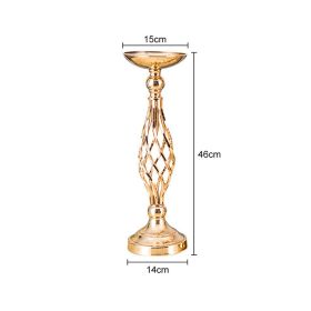 Gold/ Silver Flowers Vases Candle Rack Stand Holders (Color: Gold Small, Ships From: China)