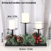 3Pcs Metal Candle Holders Iron Pillar