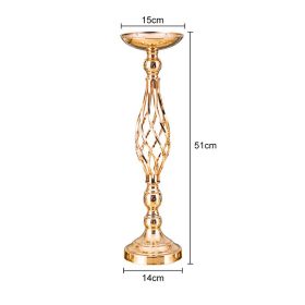 Gold/ Silver Flowers Vases Candle Rack Stand Holders (Color: Gold Middle, Ships From: China)