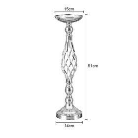 Gold/ Silver Flowers Vases Candle Rack Stand Holders (Color: Silver Middle, Ships From: China)