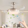 42 Inch 3 Tiers Design Modern LED Ceiling Fan with Light and Remote Control, Retractable Blades, Adjustable 6-Speed