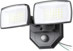 32w 3200LM Dusk to Dawn Outdoor Lighting,6500K Dual-Head Flood Light Outdoor with Photocell,IP66 Waterproof Security Lights