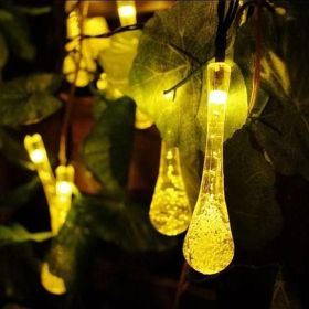 20 LED Solar Lights Falling Like Dew (Color: Multi Color)