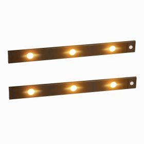 2Pack Rechargeable Cabinet Light Motion Sensor (length: 40CM, Color: Black)
