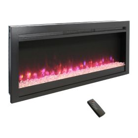 44 inch in wall recessed electric fireplace (Color: As Picture)