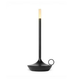 Modern Luxury Hotel Wireless Cordless Table Lamp Rechargeable (Color: Black)